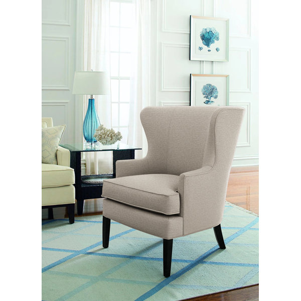 Light blue best sale wingback chair